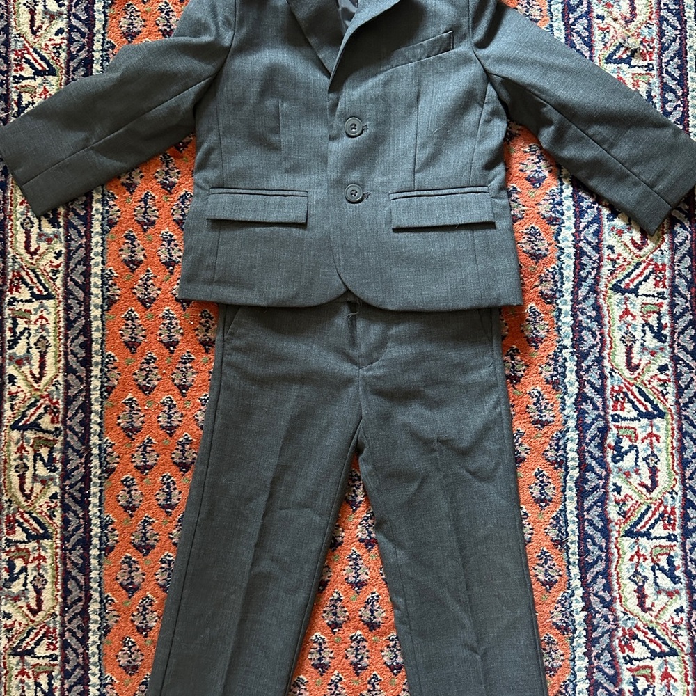 Janie & Jack grey wool suit 2T